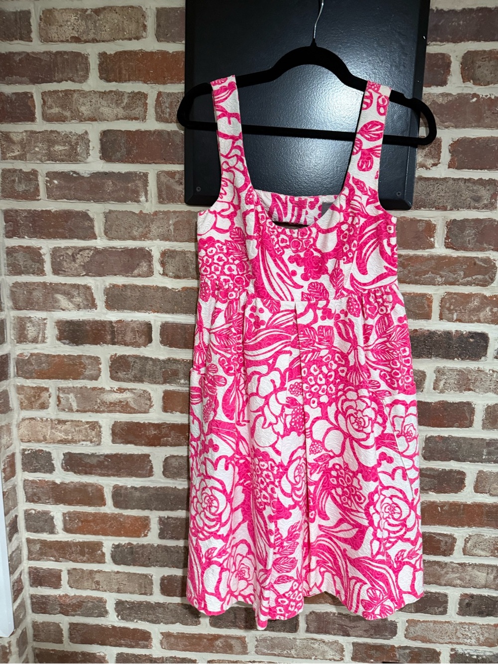 Anthropologie Vanessa Virginia Pink White Floral Sleeveless Dress Size 4